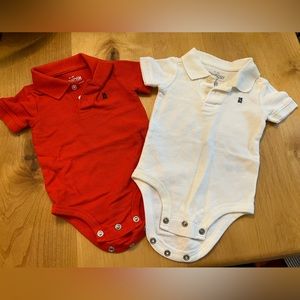Baby boys collared polo onesies